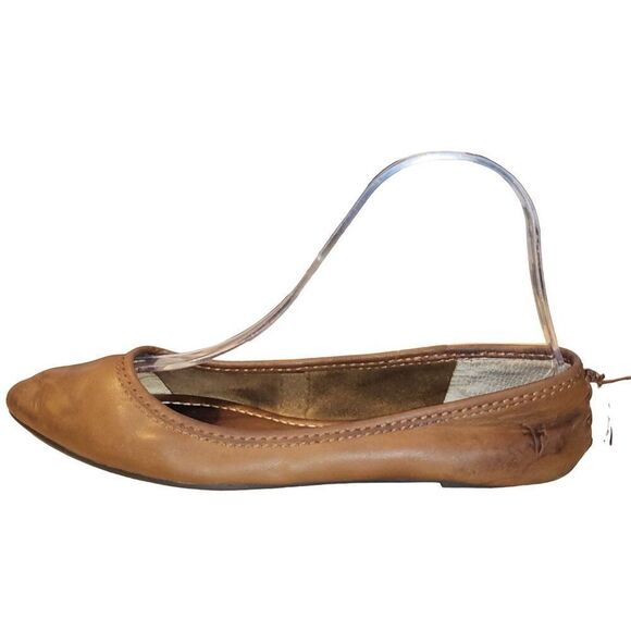 Frye Company Regina‎ Ballet Flats Women Sz 6 M Brown Leather Designer - Picture 1 of 9